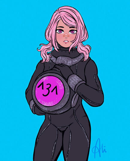 Content Warning fanart/persona (c)