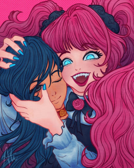 OC Illustration // Marza holding Hyuka's head