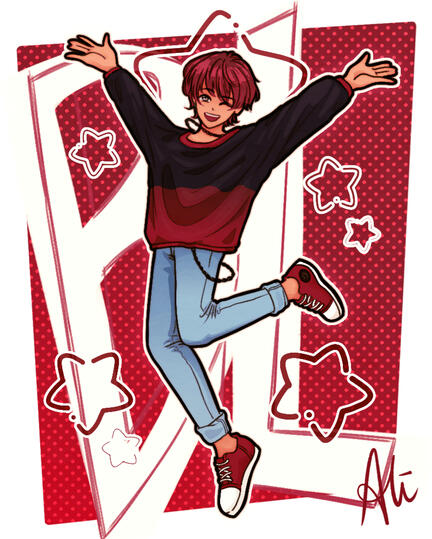 Art trade // Seri-chan's OC, Setheran